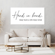 Load image into Gallery viewer, Hand in Hand, They Built a Life They Loved - Canvas Wall Art Print