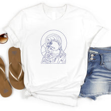 Load image into Gallery viewer, Icon of the Blessed Mother and the Child Jesus Crewneck T-Shirt
