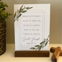 Load image into Gallery viewer, "Titles of St. Joseph" Printable Wall Art