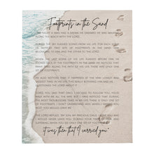 Load image into Gallery viewer, "Footprints in the Sand" Minky Throw Blanket