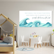 Load image into Gallery viewer, More Powerful than the Sea; Psalm 93:4 Canvas Art Print