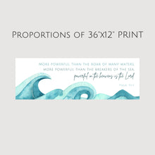 Load image into Gallery viewer, More Powerful than the Sea; Psalm 93:4 Canvas Art Print
