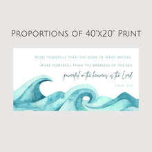 Load image into Gallery viewer, More Powerful than the Sea; Psalm 93:4 Canvas Art Print