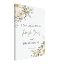Load image into Gallery viewer, "I Can Do All Things Through Christ Who Strengthens Me" Philippians 4:13 - Canvas Wall Art Print