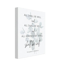 Load image into Gallery viewer, All Shall Be Well - St. Julian of Norwich Canvas Wall Print