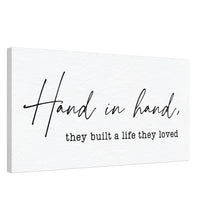 Load image into Gallery viewer, Hand in Hand, They Built a Life They Loved - Canvas Wall Art Print