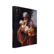 Load image into Gallery viewer, "St. Joseph and the Infant Jesus" - Guido Reni: Canvas Wall Art Print