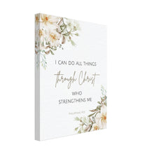 Load image into Gallery viewer, "I Can Do All Things Through Christ Who Strengthens Me" Philippians 4:13 - Canvas Wall Art Print