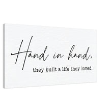 Load image into Gallery viewer, Hand in Hand, They Built a Life They Loved - Canvas Wall Art Print