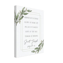 Load image into Gallery viewer, "Titles of St. Joseph" Canvas Wall Art Print