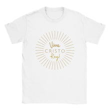 Load image into Gallery viewer, Viva Cristo Rey!: White Crewneck T-Shirt