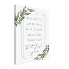 Load image into Gallery viewer, "Titles of St. Joseph" Canvas Wall Art Print