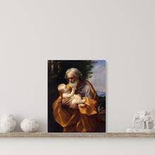 Load image into Gallery viewer, "St. Joseph and the Infant Jesus" - Guido Reni: Canvas Wall Art Print