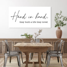 Load image into Gallery viewer, Hand in Hand, They Built a Life They Loved - Canvas Wall Art Print