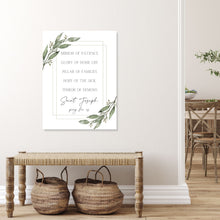 Load image into Gallery viewer, "Titles of St. Joseph" Canvas Wall Art Print