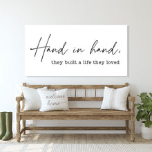 Load image into Gallery viewer, Hand in Hand, They Built a Life They Loved - Canvas Wall Art Print
