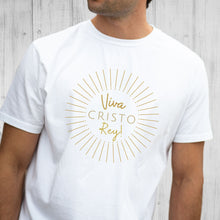 Load image into Gallery viewer, Viva Cristo Rey!: White Crewneck T-Shirt