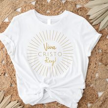 Load image into Gallery viewer, Viva Cristo Rey!: White Crewneck T-Shirt