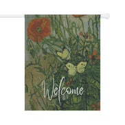 Butterflies and Poppies - Van Gogh - Garden Flag & House Banner