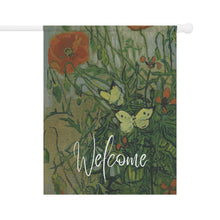 Load image into Gallery viewer, Butterflies and Poppies - Van Gogh - Garden Flag &amp; House Banner
