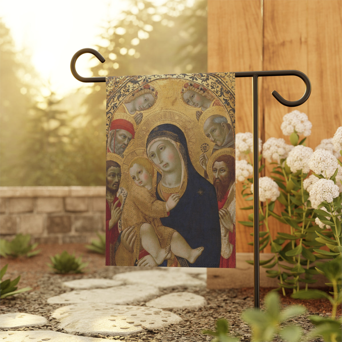 Madonna and Child: Orthodox Catholic Garden Flag