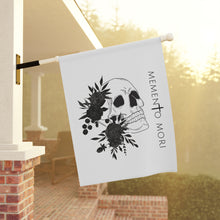 Load image into Gallery viewer, Memento Mori Floral Skull Garden Flag
