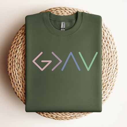 God is Greater than the Highs and Lows - Unisex Crewneck Sweatshirt