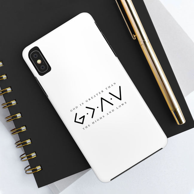 God is Greater than the Highs and Lows: TOUGH Phone Case