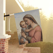Nativity Madonna and Child Vintage Painting: Garden Flag