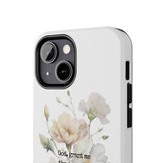 Serenity Prayer Watercolor Floral TOUGH Protective iPhone Case