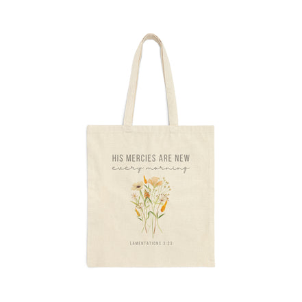His Mercies are New Every Morning Tote Bag