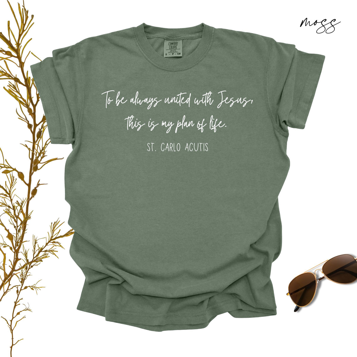 St Carlo Acutis:  Always United With Jesus -  Comfort Colors® T-Shirt