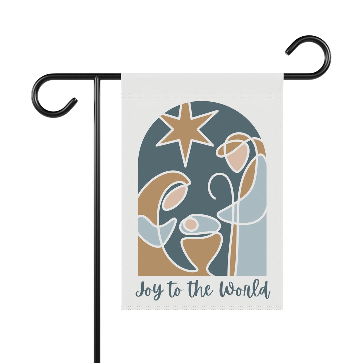 Joy to the World: Modern Minimalist Garden Flag