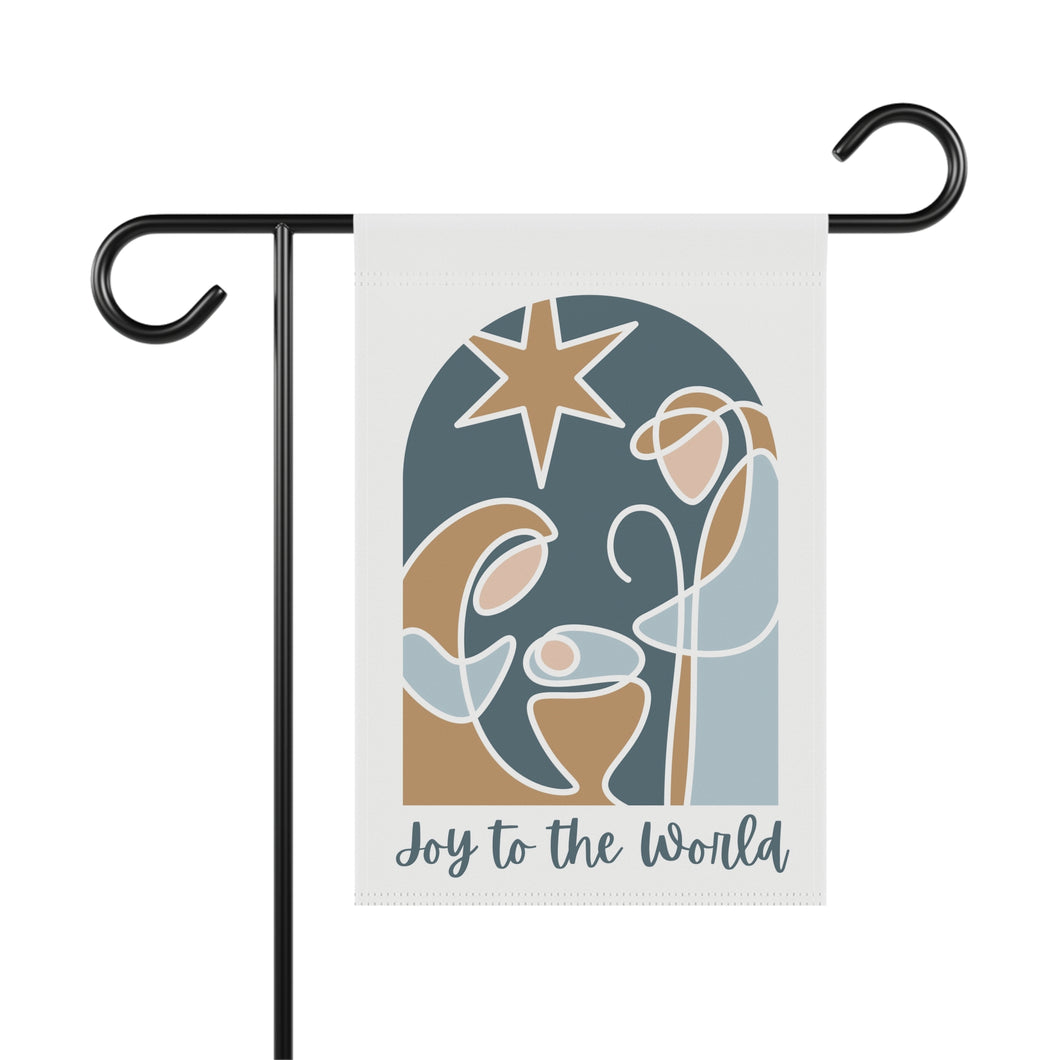 Joy to the World: Modern Minimalist Garden Flag