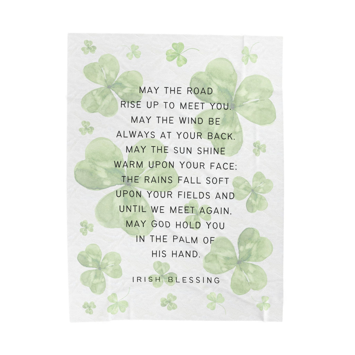 May the Road Up to Meet You - Irish Blessing Minky Blanket