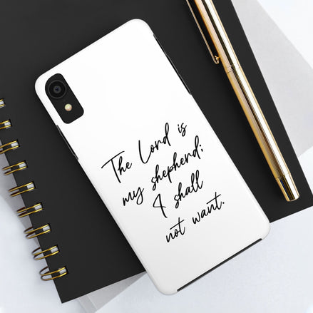 The Lord is My Shepherd - Psalm 23:  TOUGH Protective iPhone Case