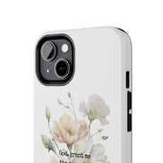 Serenity Prayer Watercolor Floral TOUGH Protective iPhone Case