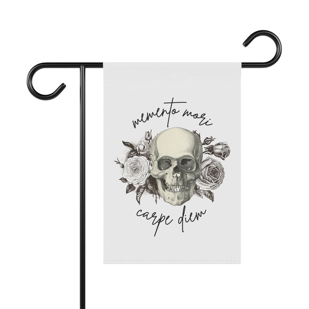 Memento Mori Carpe Diem Garden Flag