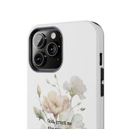 Serenity Prayer Watercolor Floral TOUGH Protective iPhone Case