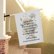 Serenity Prayer Garden Flag - Floral Watercolor