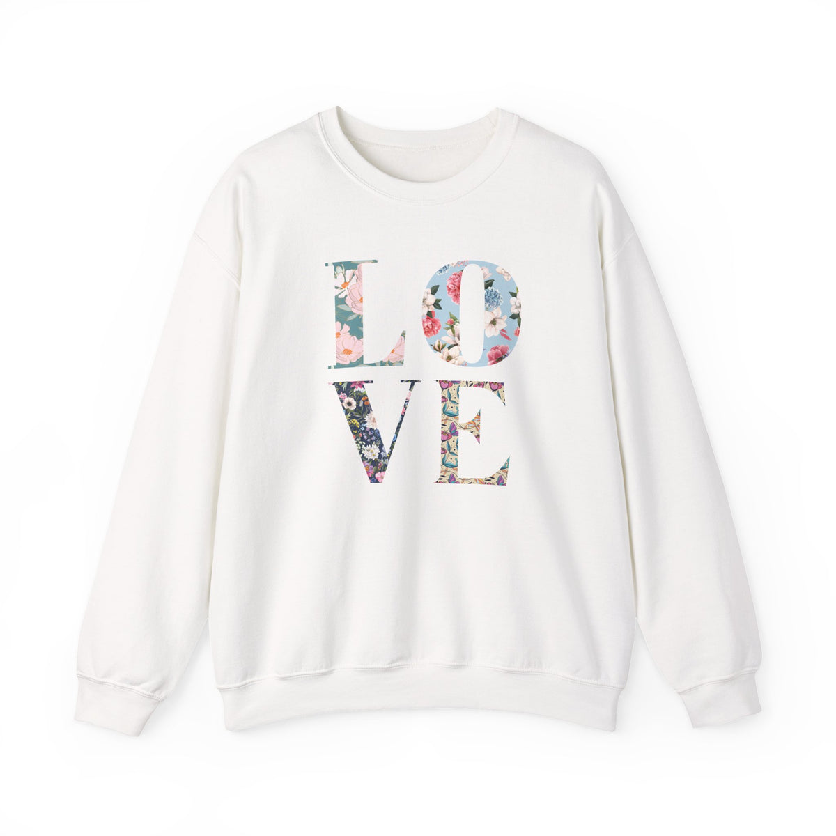 Love Floral Letters Sweatshirt