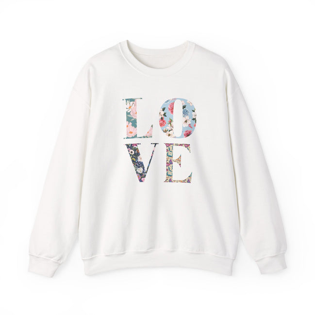 Love Floral Letters Sweatshirt