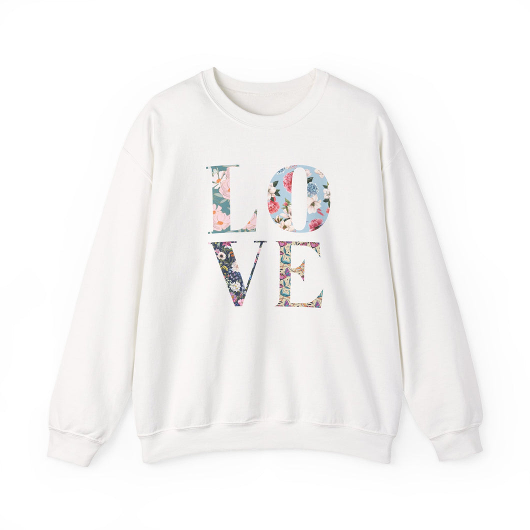Love Floral Letters Sweatshirt