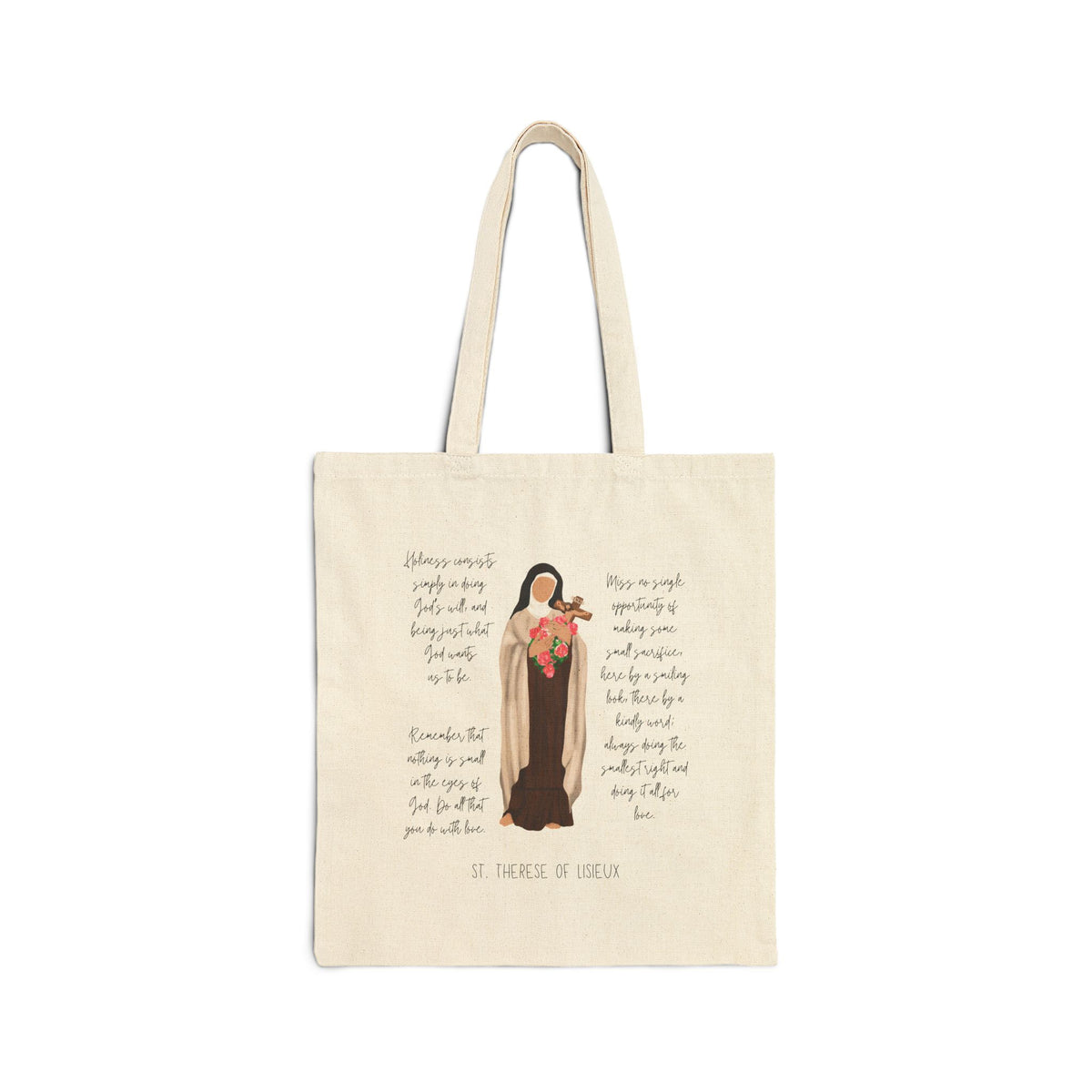 St. Therese of Lisieux Quotes Tote Bag