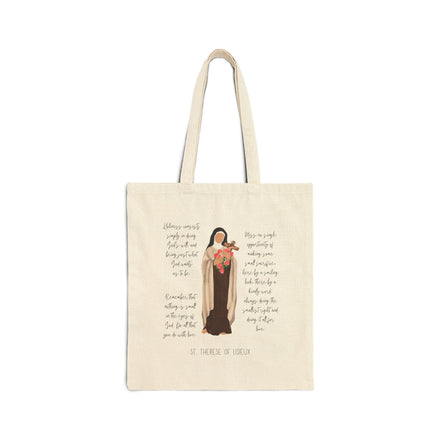 St. Therese of Lisieux Quotes Tote Bag