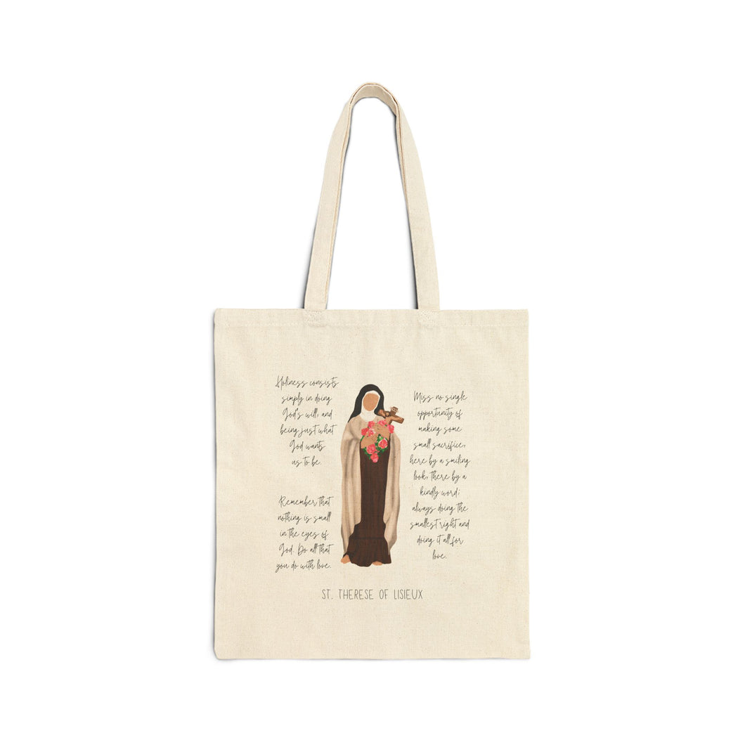 St. Therese of Lisieux Quotes Tote Bag