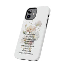 Load image into Gallery viewer, Serenity Prayer Watercolor Floral TOUGH Protective iPhone Case
