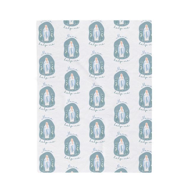 Mama Help Me - Virgin Mary White Blanket