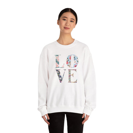 Love Floral Letters Sweatshirt