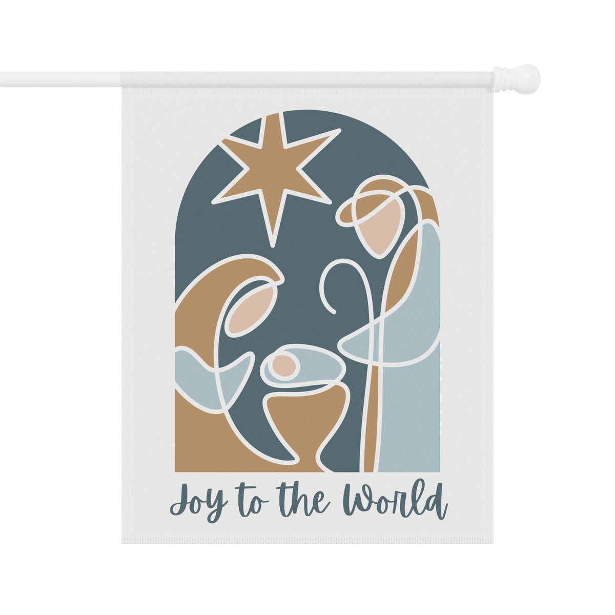 Joy to the World: Modern Minimalist Garden Flag
